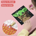 بازی آموزشی مدل ساخت تابلو نقاشی الماسی طرح بیبی یودا - تصویر 5